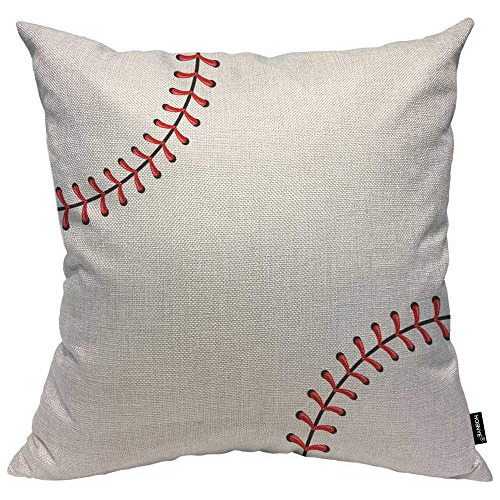 Funda De Almohada De Béisbol Diseño De Costuras De Pe...