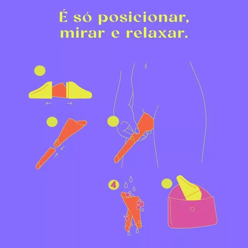 Pipizito Funil Urinário Reutilizável Faça Xixi Em Pé Cores