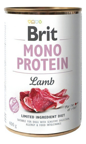 Lata Brit Care Mono Protein Cordero 400gr. Np