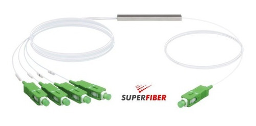 Splitter 1x4 Sc Apc Plc Monomodo Fibra Óptica Ftth Gpon