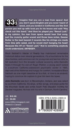 Book : Black Sabbath's Master Of Reality (33 1/3)