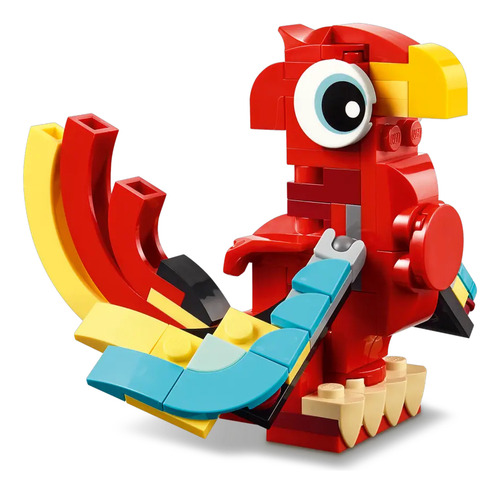 Lego Creator 3 En 1 31145 Dragon Rojo 149pcs 149 Dinosaurio Rojo