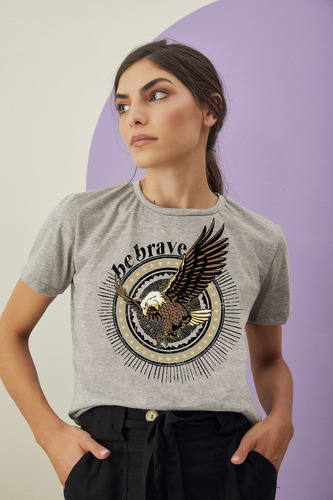 Imagen 1 de 2 de Remera Rimmel Bufy Estampado De Aguila Para Mujer