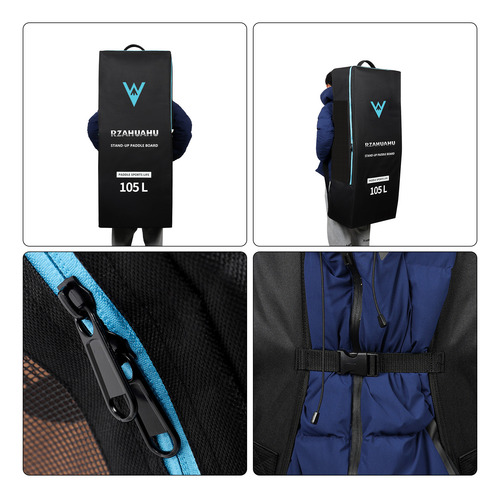 Mochila De Surf Inflable Con Tabla De Remo, 105 L, Gran Capa