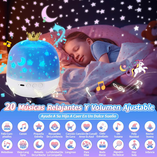 Proyector De Estrellas Eyein Luz De Noche 21 Temas Niños 5v