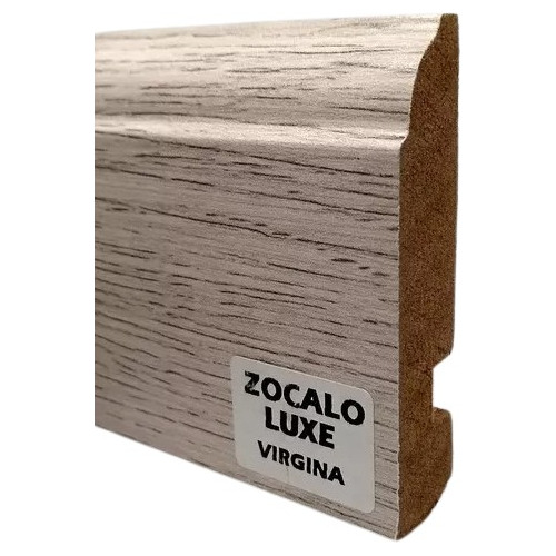 Zocalo Madera Mdf Foliado Piso Flotante Luxe 7,5cm X 2,75ml