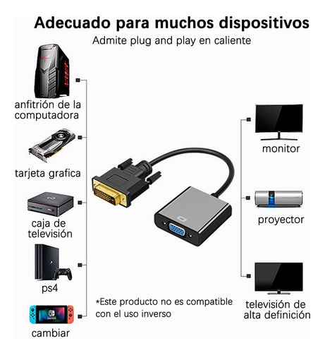 D Adaptador Convertidor De Dvi-d A Vga