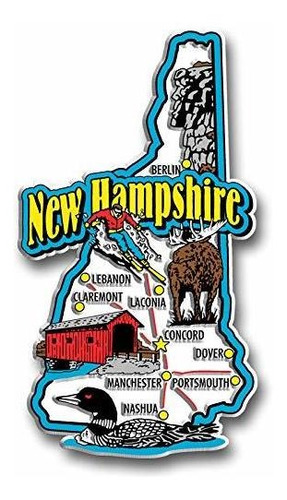 Imán De Mapa Gigante Del Estado De New Hampshire