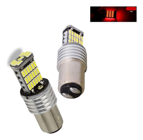 Bombillos Led 2 Contacto 45 Led Fijo + Estrobo Rojo