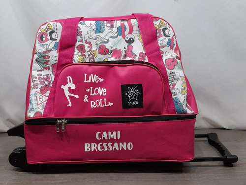 Imagen 5 de 6 de Combo Bolso Patin Cajon Carrito Estampado Yuco + Cubrebota