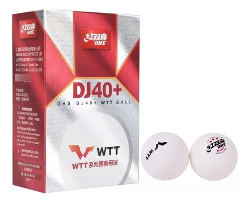Set 6 Pelotas Ping Pong Dj40+ Wtt Nuevo Original Dhs