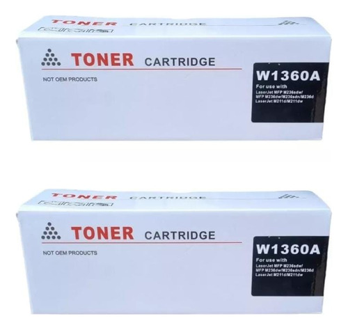 Combo 2 Toner W1360a Genericos 136a Para Impresora M236/m211