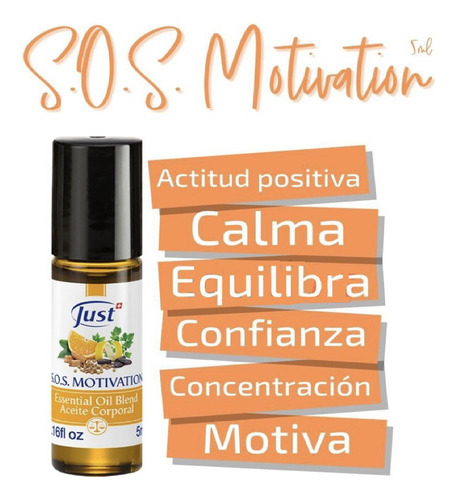 Aceite Esencial S.o.s. Motivación 5ml Swiss Just