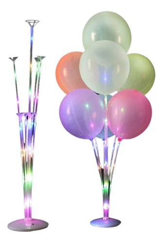 Base Con Luz Para 7 Globos