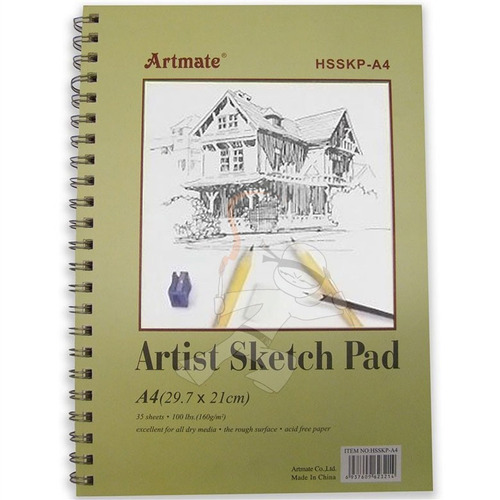 Block Hojas Artmate Para Dibujo A4 160grs 35 Hojas