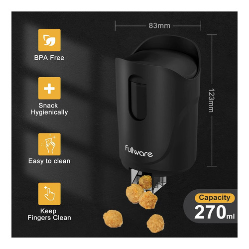 Dispensador De Nueces Fullware 255g, Seguro Para Dedos