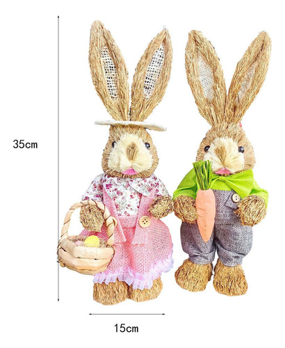 B Esculturas De Conejos De 2 Piezas, Figuras De Estilo B