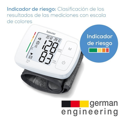 Baumanometro Con Voz / Tensiómetro Para Muñeca, Bc21 Beurer Color Blanco
