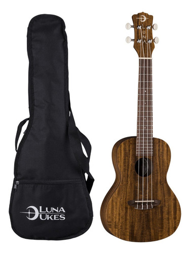 Luna Uke Acc Flameado Ukelele Concierto De Acacia W/funda Color Natural