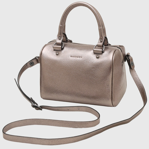 Bolsa Feminina Transversal De Couro Bovino Mariart Iguaçu Cor Onix