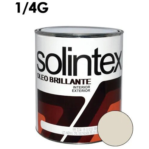 Pintura Oleo Brillante Blanco Ostra Solintex 1/4 Galon.