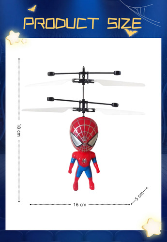 Juguete Volador Spiderman Con Sensor De Infrarrojos Rojo