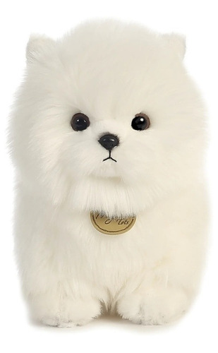 Perro Pomeranian Blanco De Peluche/aurora 22.8cm#26278