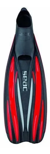 Aletas De Buceo Seac F100 Pro (rojo, Talla 42/43)