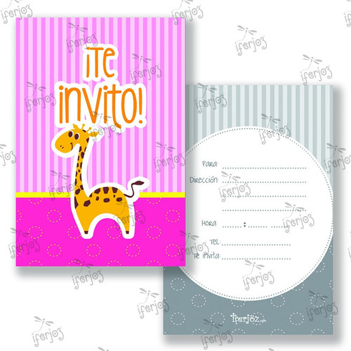 Invitaciones Jirafa 