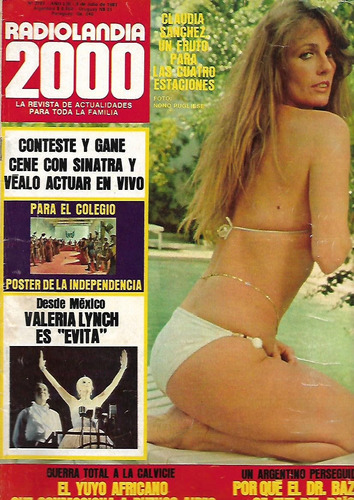 Revista Radiolandia 2000 N° 2761 Año 1981 Claudia Sanchez E3