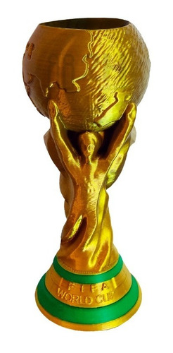 Maceta Copa Mundo Fifa 2022 Mundial Futbol 20 Cm Color Oro