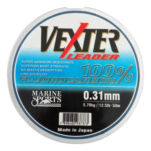 Linha Leader Fluorcarbon Vexter Marine 21lbs (0,42mm) 50m