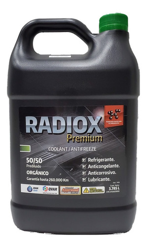 Refrigerante Verde Pre Diluido 50/50 Radiox Marca Qvar