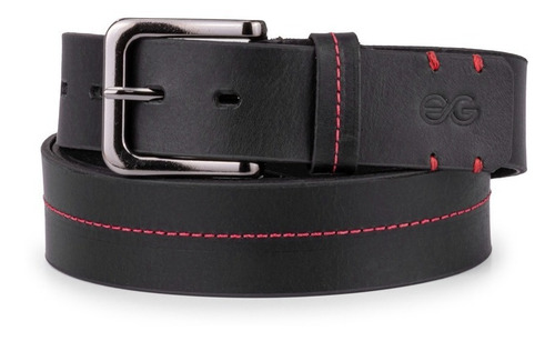 Cinto Masculino Largo Em Couro 100% Legítimo Natural 4cm Cor Preto Tamanho GG (serve calça 50-52)