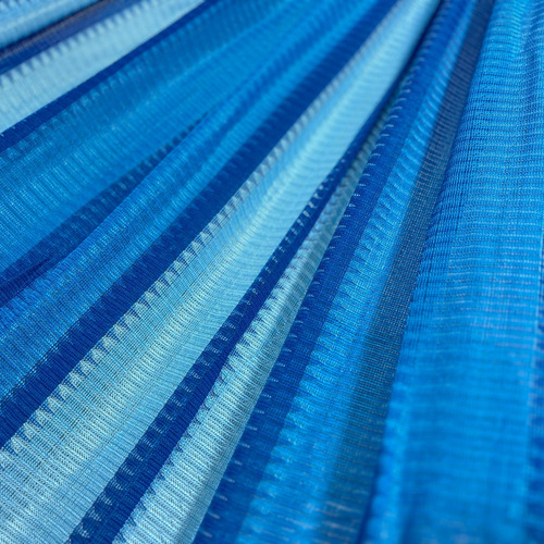 Imagen 7 de 7 de Hamacas 100% Yucatecas De Nylon Colorida Azul