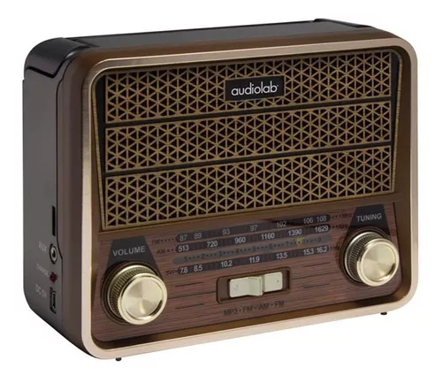 Radio Portatil AM FM Retro Vintage Parlante Bluetooth Mp3 Recargable  GENERICO