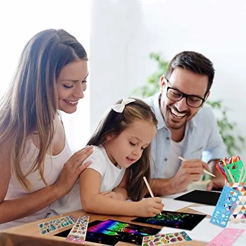 Manualidad Con Papel - Rainbow Scratch Paper Art Kit Para Ni