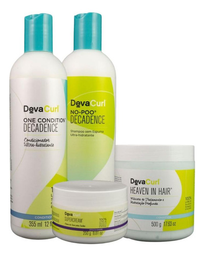 Devacurl No-poo Decadence Kit Home Care (4 Produtos)