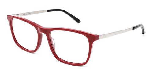 Lentes Oftálmicos Fila Unisex Armazón Cuadrado Acetato Rojo