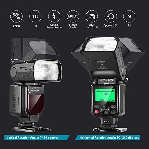 Neewer 750ii Ttl Flash Speedlite Con Pantalla Lcd Para Nikon
