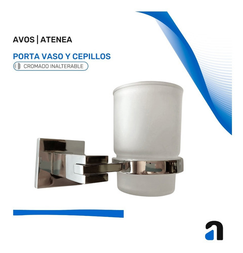 Imagen 4 de 10 de Vaso Porta Cepillos De Dientes Esmerilado Avos Atenea Sale