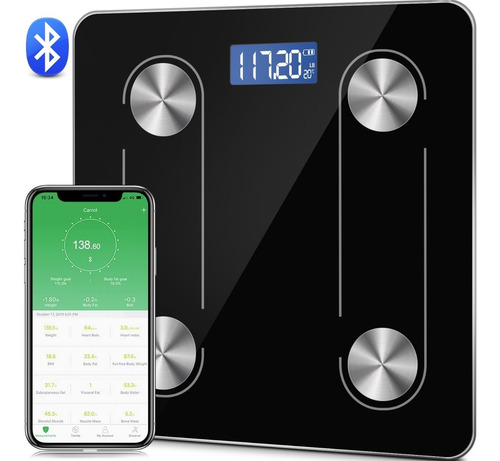 Imagen 1 de 7 de Báscula Bluetooth Inteligente Para Grasa Corporal