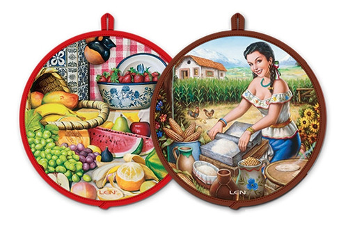 Imagen 1 de 3 de Paquete De 2 Tortilleros Con Diseños Mexicanos
