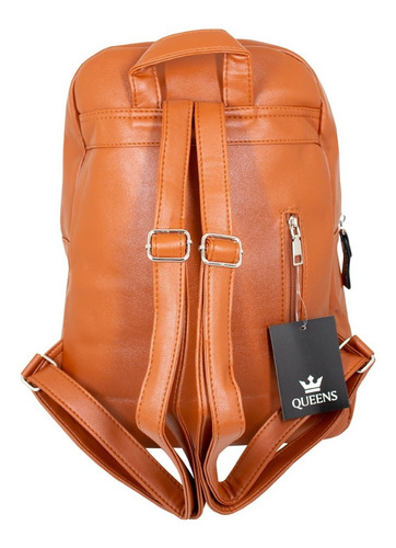 Queens Cartera Mochila Urbana Mujer Bolso Camel Qi22125