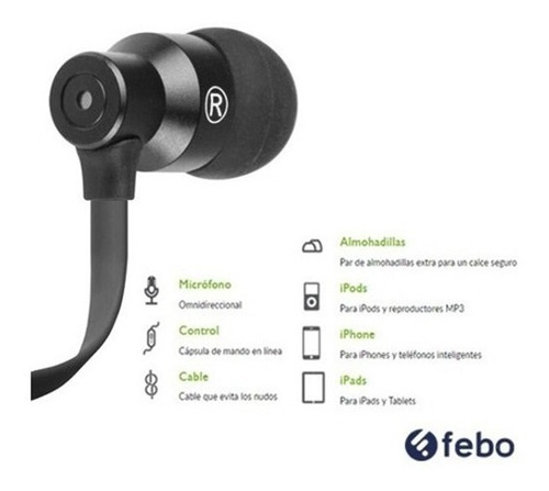 Auriculares Klip Xtreme Khs-215 Pc Celular Tablet iPod Febo