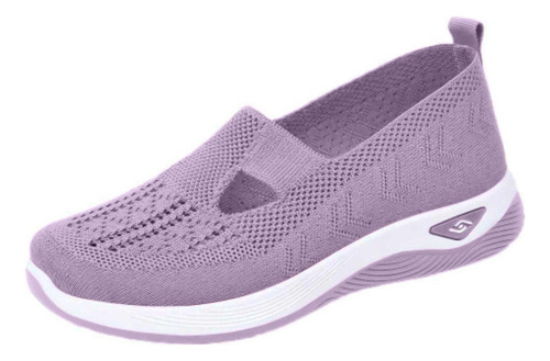 Zapatos De Malla Para Mujer, Transpirables, Informales, Con Suela Suave, Planos, Talla S