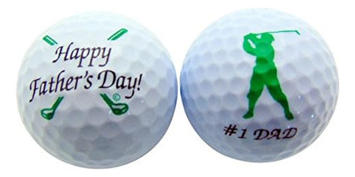 Happy Fathers Day Set Of 2 Golf Ball Gift Pack For #1 G...