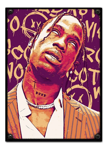 #679 - Cuadro Decorativo Vintage 30 X 40 - Travis Scott Trap