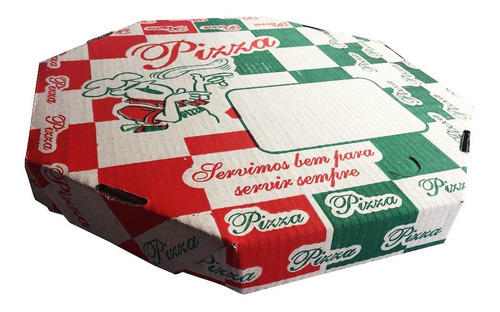 Caixa Para Pizza Tamarozzi - 45cm - C/25 (1pct) Cor Verde