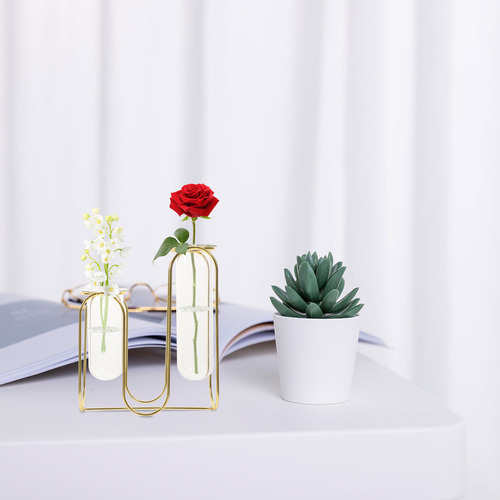 Jarrones De Vidrio Para Flores, Mesa De Comedor Con Floretes